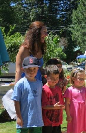 Dana Mudd and some of the preschoolers she has guided
